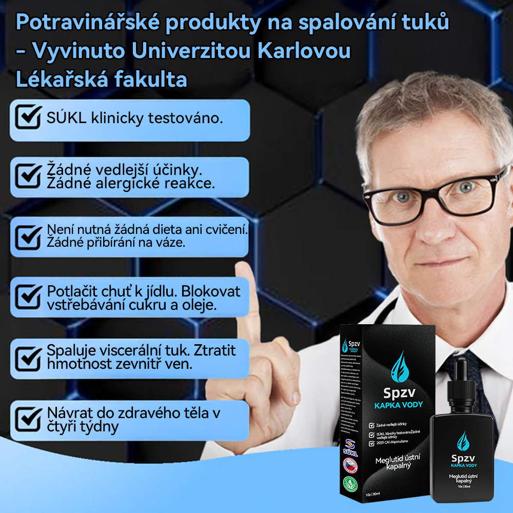 (✅Oficiální obchod) 𝑺𝐩𝐳𝐯® 𝐌𝐞𝐠𝐥𝐮𝐭𝐢𝐝 tekutina k perorálnímu podání💧 (Potravinářský produkt na spalování tuků vyvinutý Lékařskou fakultou Univerzity Karlovy v ČR)