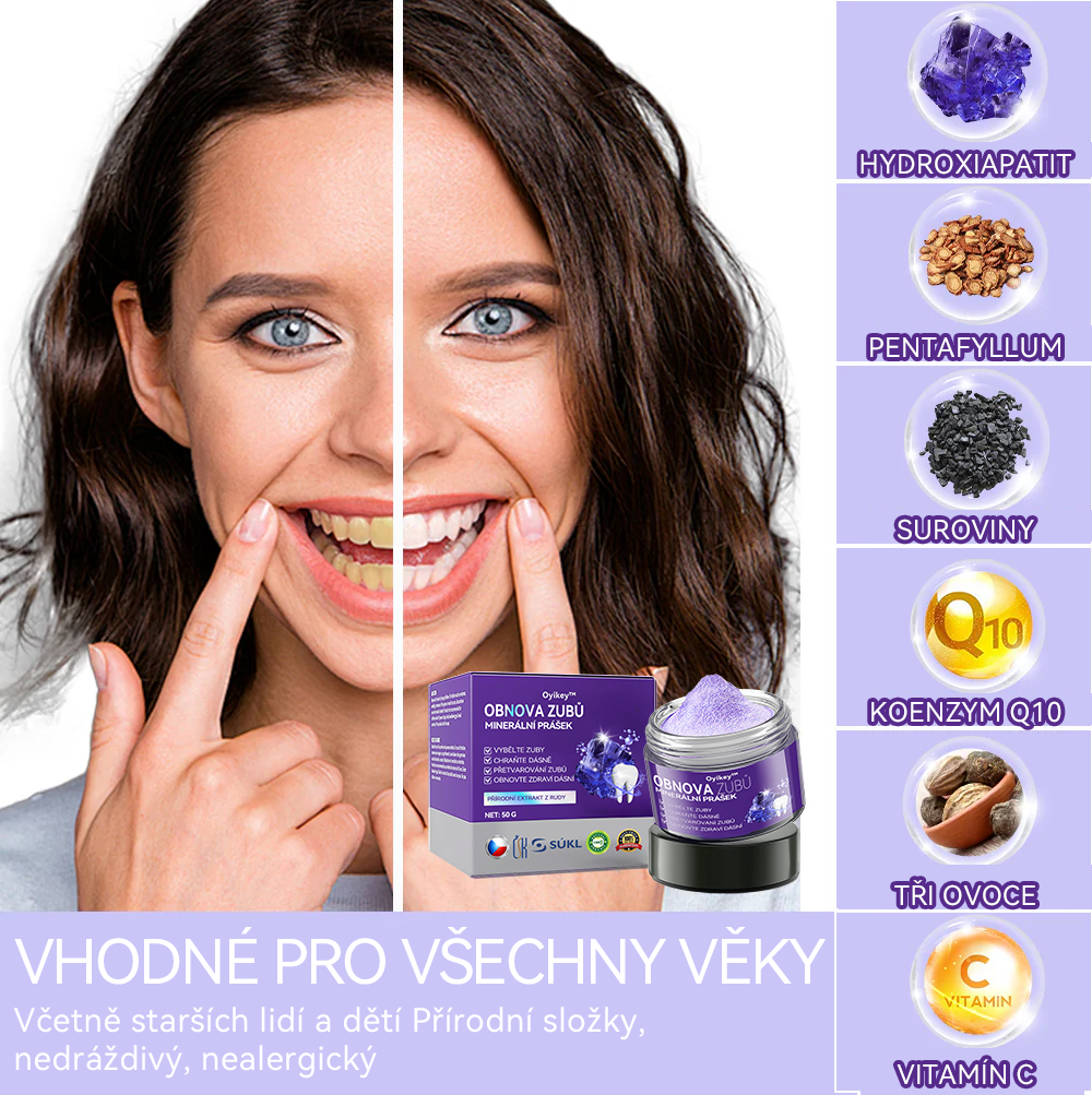 [✅Oficiální obchod.]𝐎𝐲𝐢𝐤𝐞𝐲™ Prášek na obnovu zubní minerálů 👩‍⚕️ – produkt pro péči o ústní dutinu (doporučeno odborníky České stomatologické komory, ČSK)